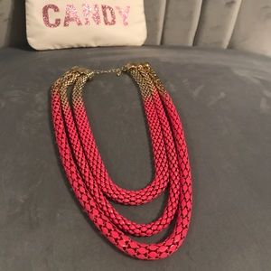 Pink and gold necklace
